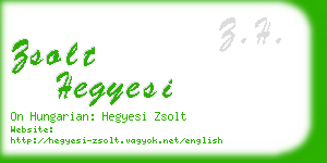 zsolt hegyesi business card